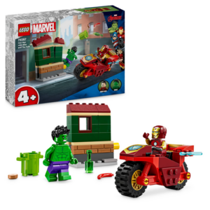 Iron Man avec une moto et Hulk lego 76287