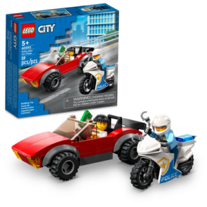 La course-poursuite de la moto de police lego 60392