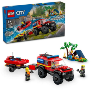 Le camion de pompiers 4x4 et le canot de sauvetage lego 60412