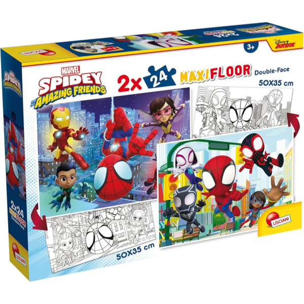 Puzzle Maxi Floor 2x24 Pcs Spidey Lisciani