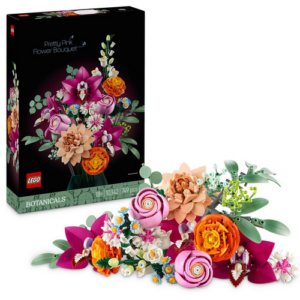 Le joli bouquet de fleurs roses lego 10342