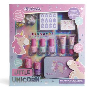 Martinelia Set ongles et lèvres avec Etui Licorne