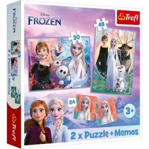 Pack 2 puzzles + memos Frozen