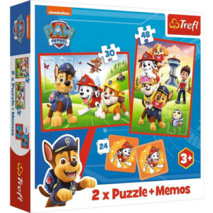 Pack 2 puzzles + memos Paw Patrol