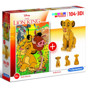 Puzzle 104 Pcs Roi lion 3D