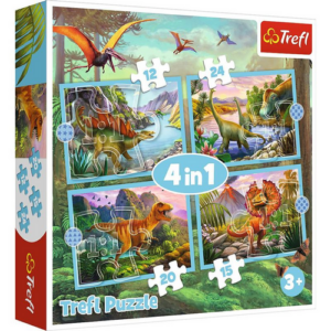 Puzzle 4 en 1 Dino